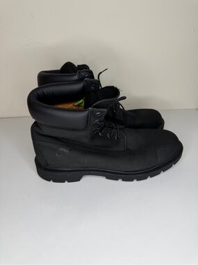 Timberland Waterproof Leather Lace-Up Black Ankle Boots Mens Size 11.5M